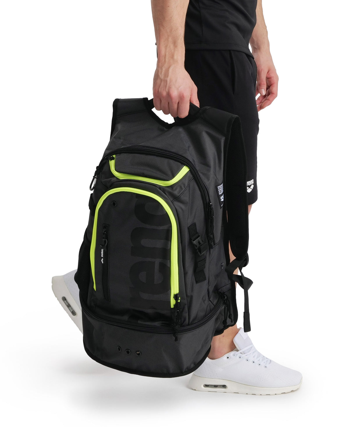Arena Fastpack 3.0 Backpack Dark Smoke Neon Yellow