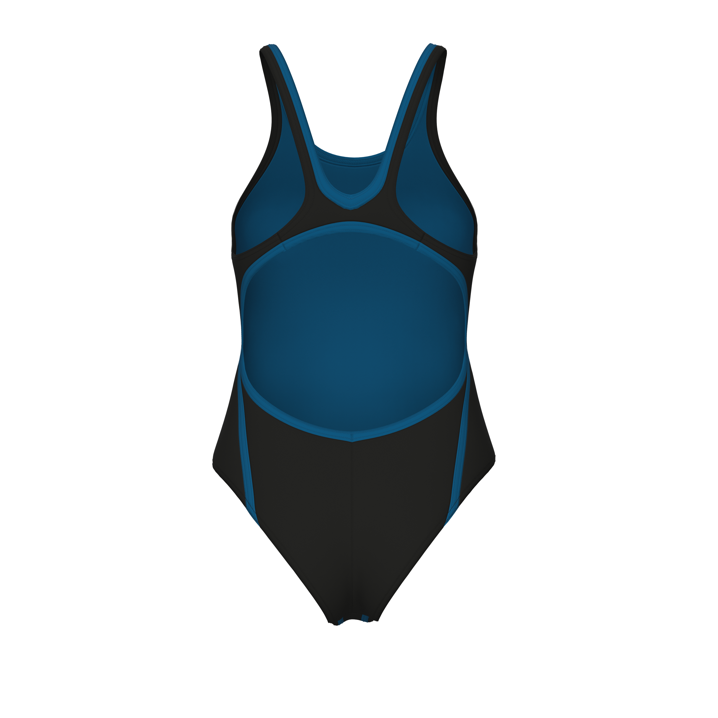 Arena Womens Solid Swimsuit Tech Back - Black Blue Cosmo