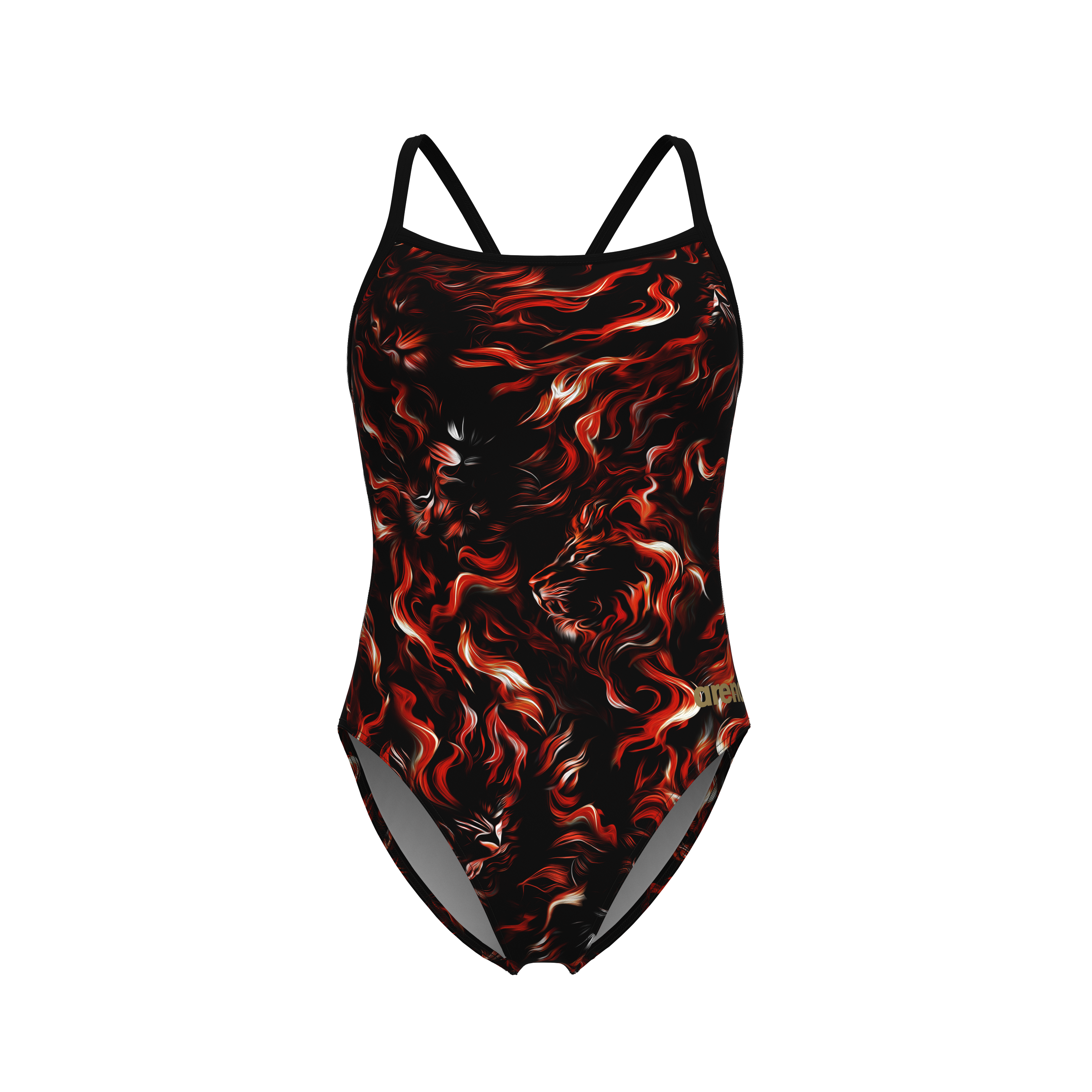 Arena Womens Graphic Swimsuit Black Multi