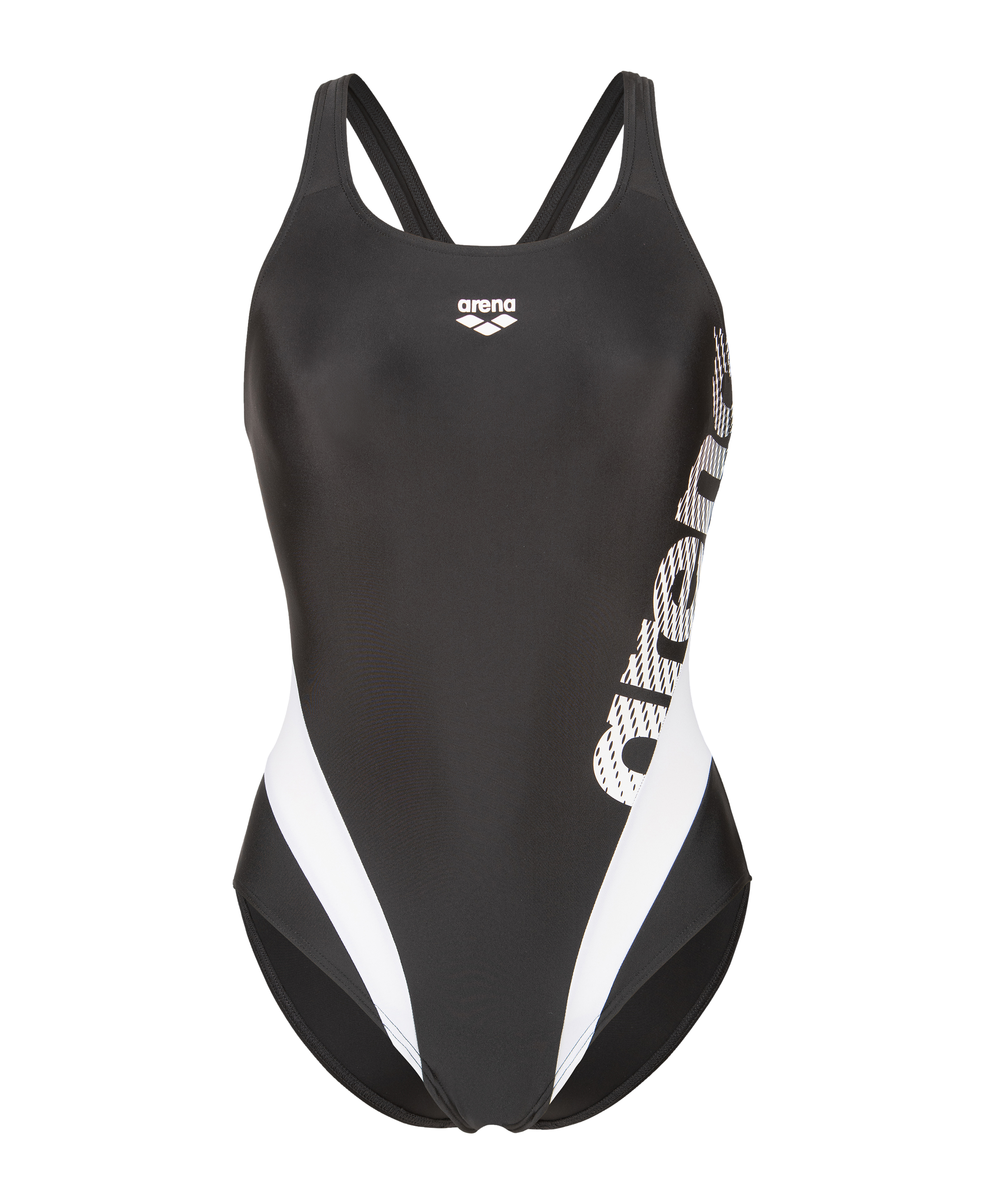 Arena Womens Stripflow Swimsuit Black White