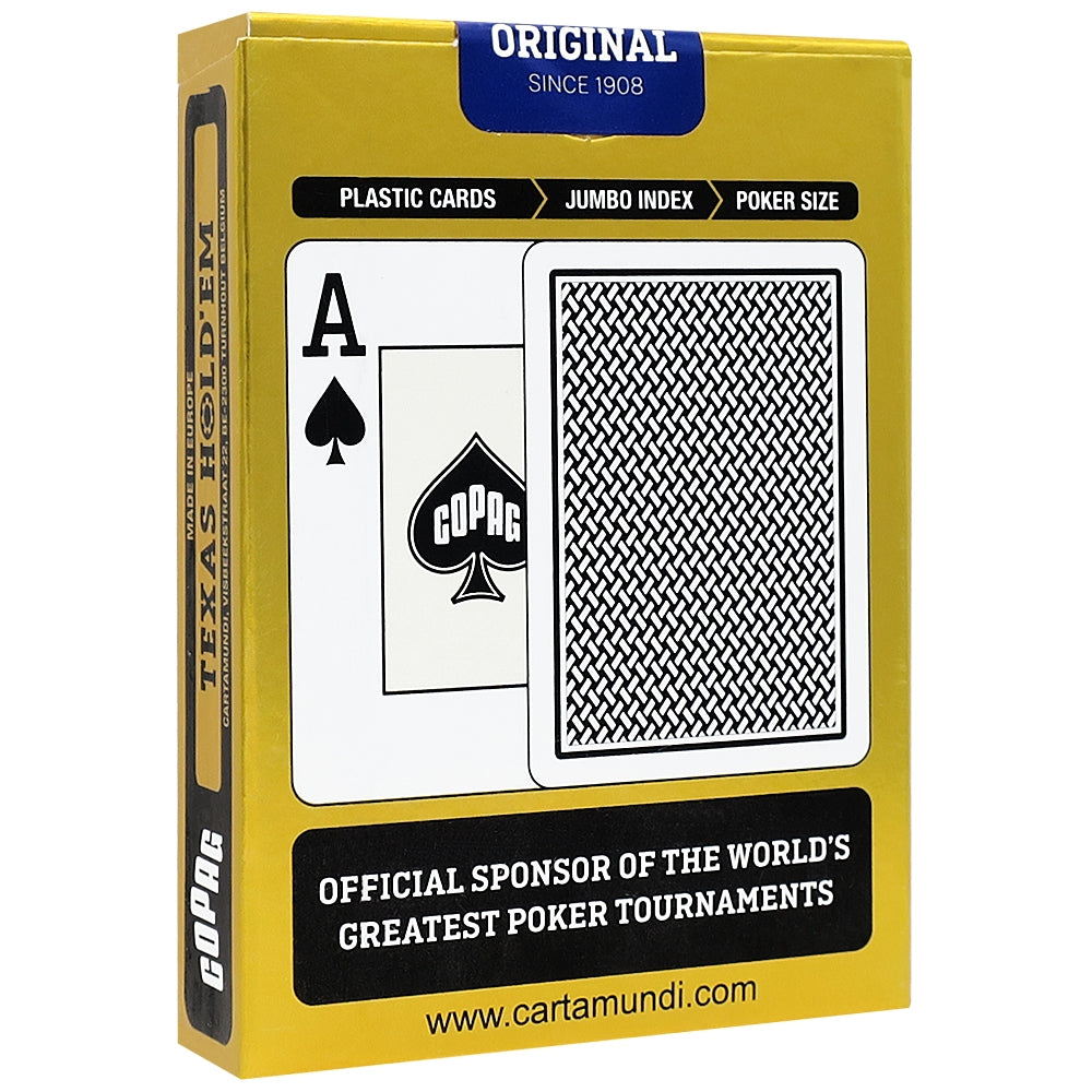 COPAG Gold - Black Texas Hold'em Plastic Playing Cards