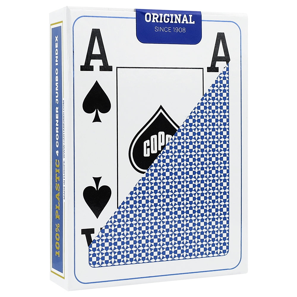 Copag - Blue 4 Corner Jumbo Index Plastic Playing Cards