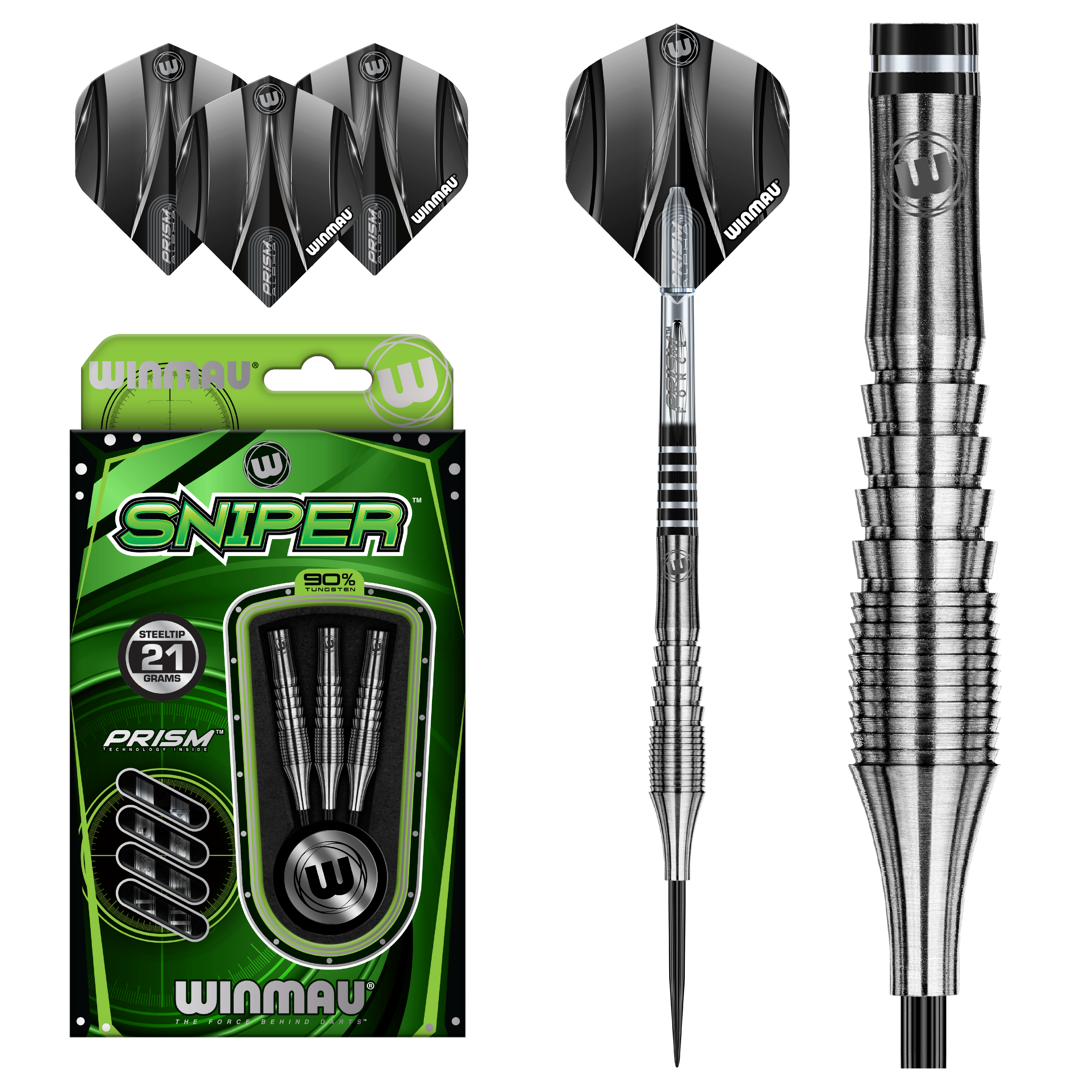 Winmau Sniper 90% Tungsten Darts Green