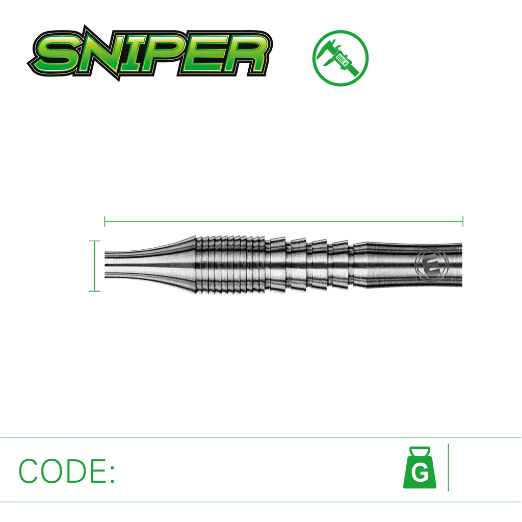 Winmau Sniper 90% Tungsten Darts Green