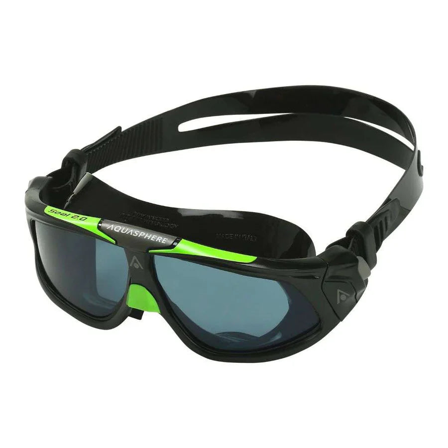 Aquasphere Seal 2.0 Adult Goggle Black Green Dark Lens