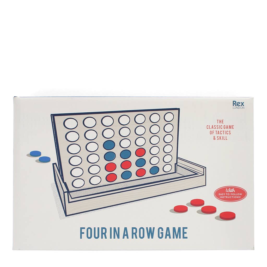 Wooden Four in a Row game set
