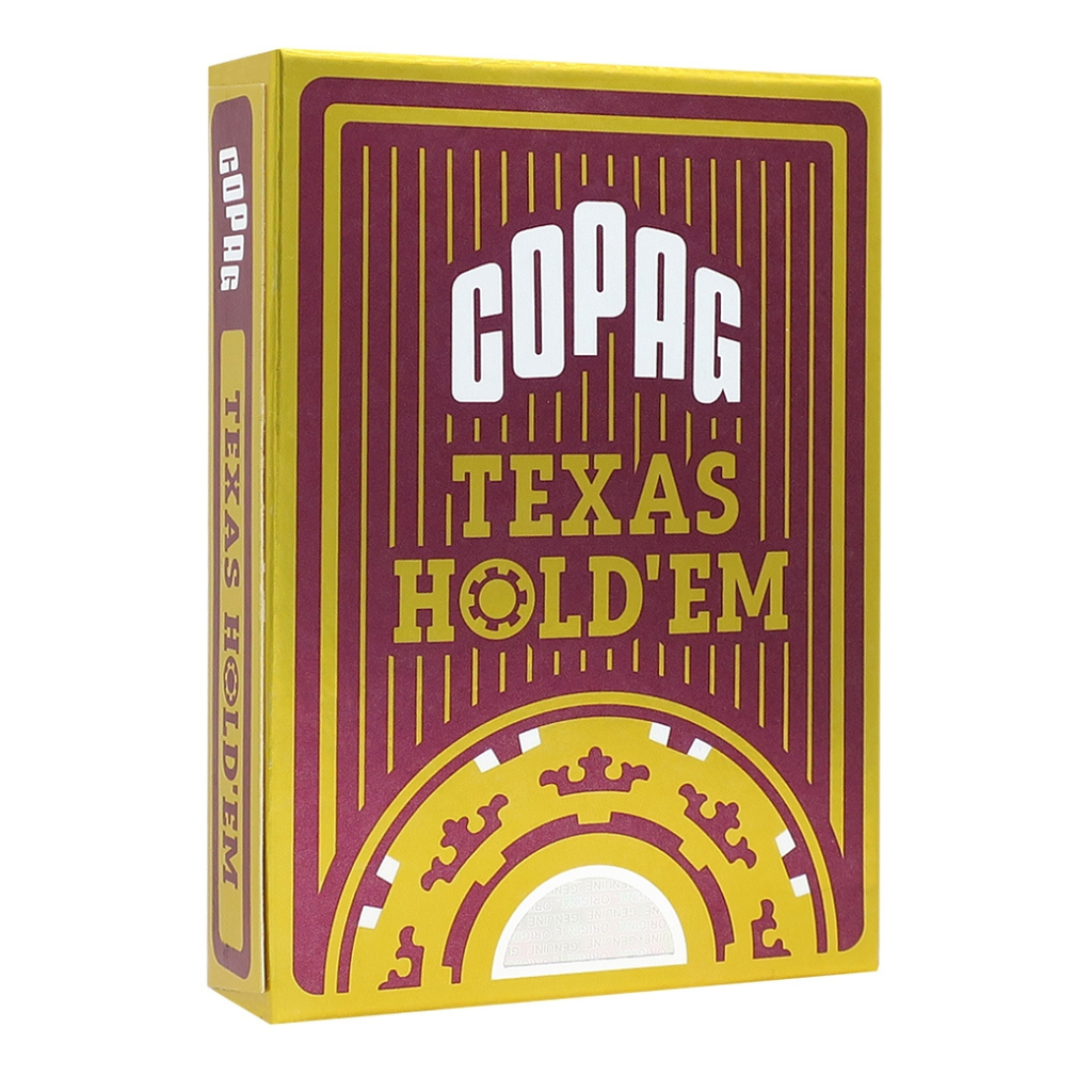 COPAG Gold - Burgundy Texas Hold'em Plastic Playing Cards