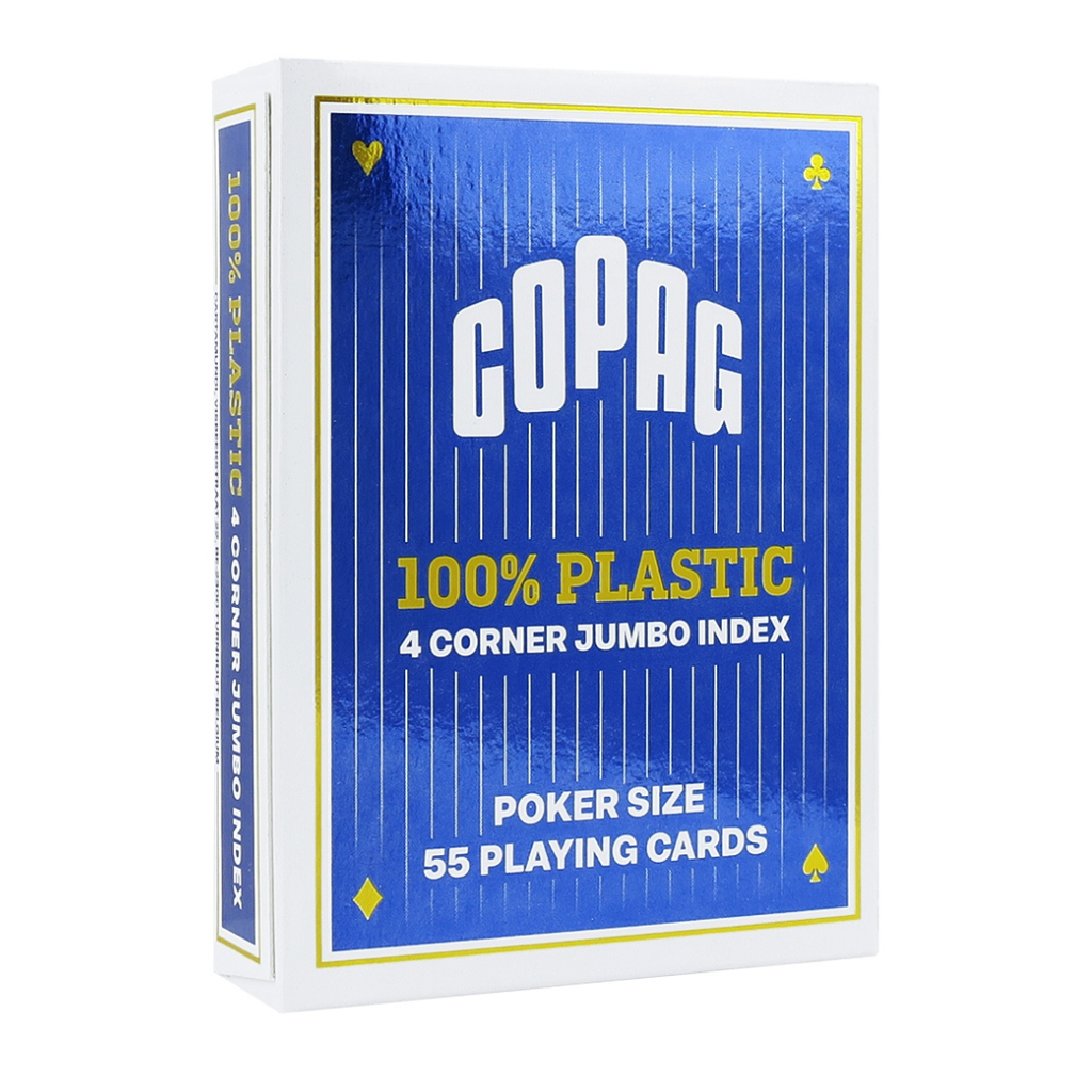 Copag - Blue 4 Corner Jumbo Index Plastic Playing Cards
