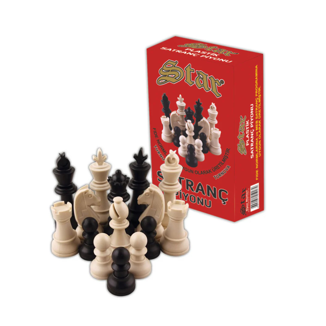 Star Game Tournament Size Plastic Chessmen