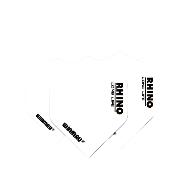 Winmau Rhino Standard Dart Flights Solid White x 10