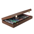 Manopoulos Luxury Poker Set in Dark Walnut Wooden Case