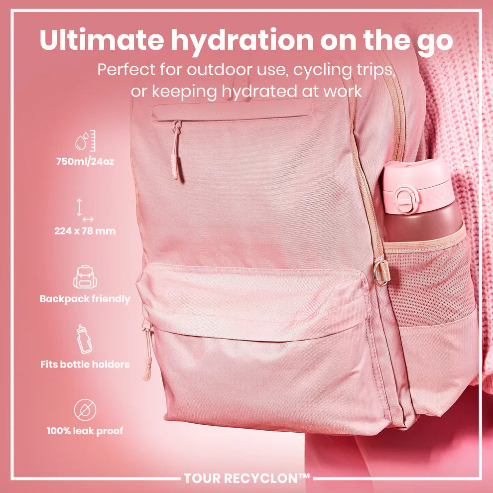 Ion8 Tour Water Bottle Rose Quartz