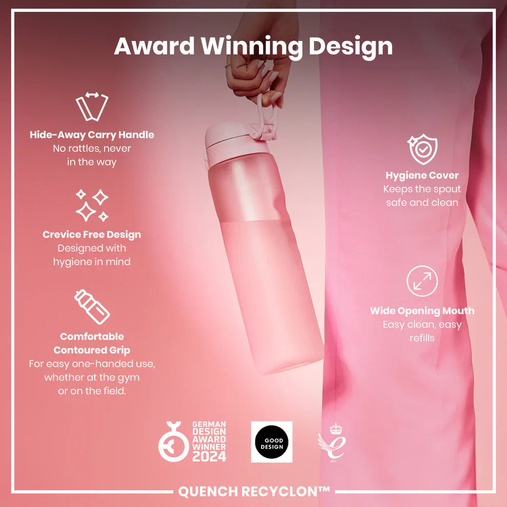 Ion8 Quench Water Bottle Rose Quartz
