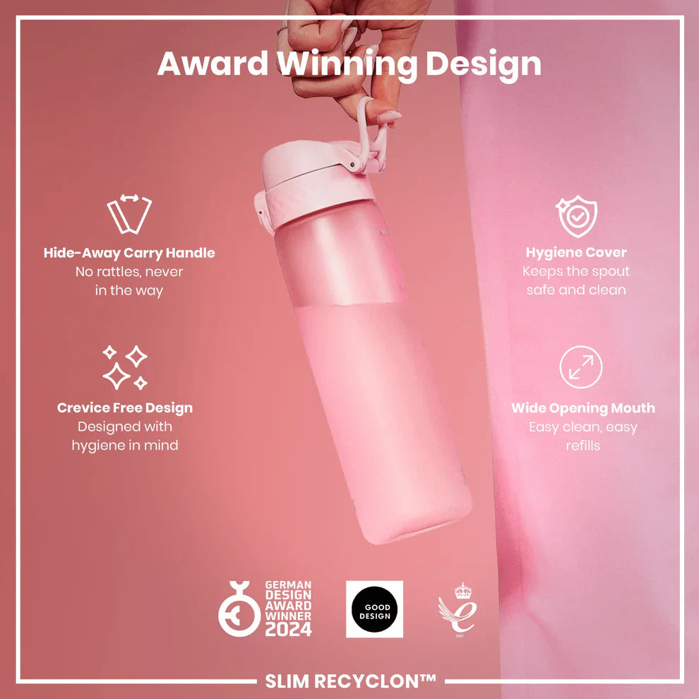 Ion8 Slim Water Bottle Rose Quartz