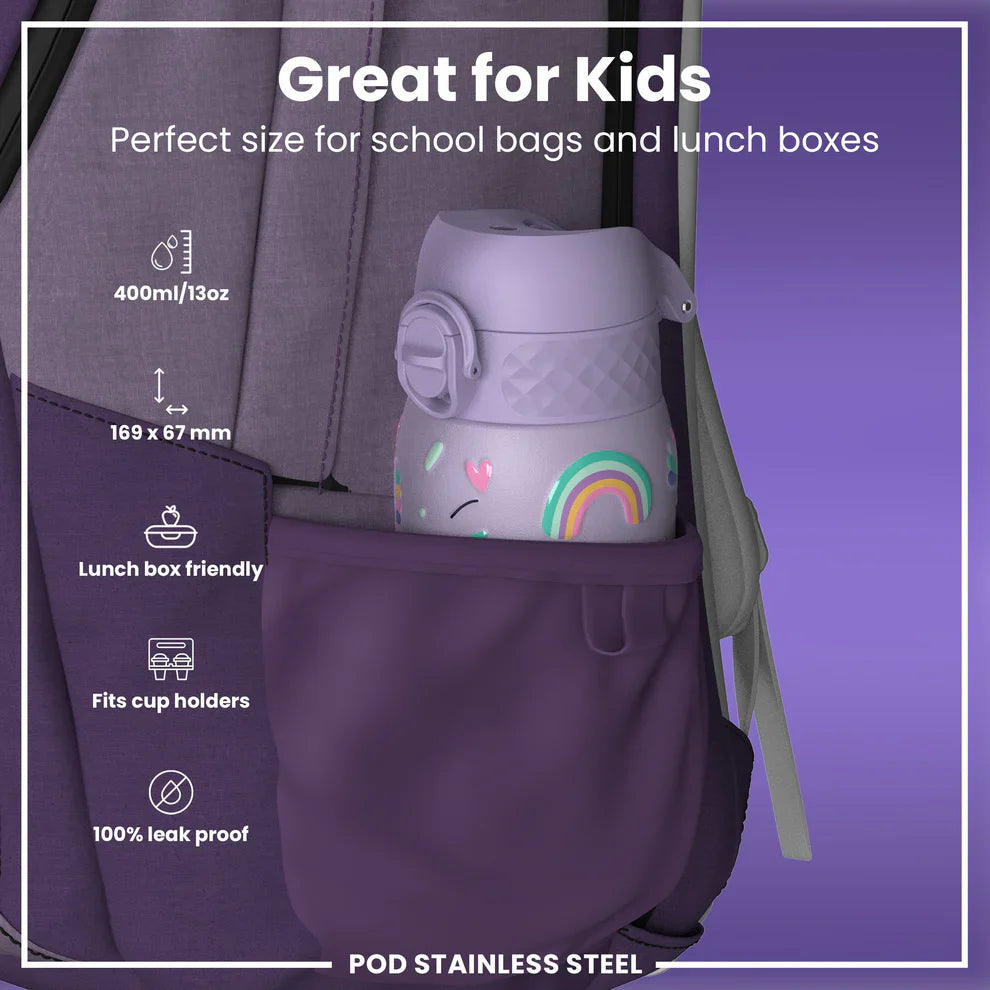 Ion8 Pod Stainless Steel Water Bottle Unicorns