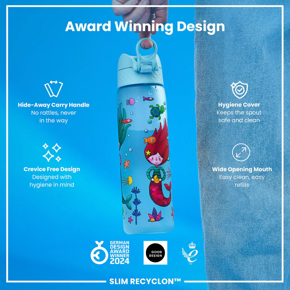 Ion8 Slim Water Bottle Mermaids