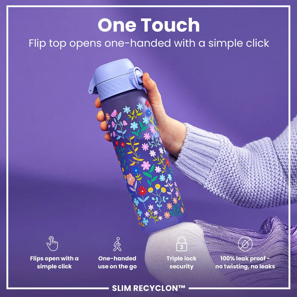 Ion8 Slim Water Bottle Delicate Floral