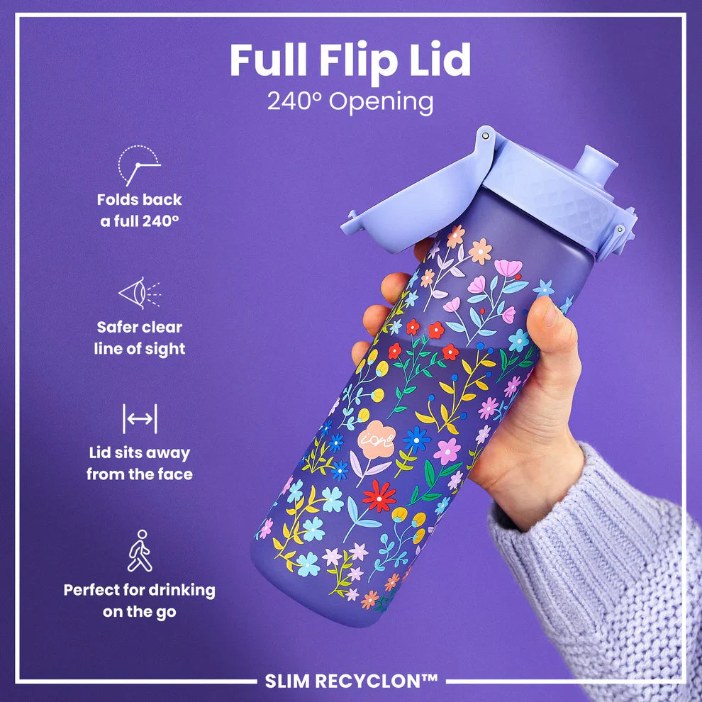 Ion8 Slim Water Bottle Delicate Floral