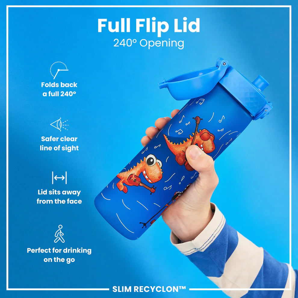 Ion8 Slim Water Bottle Dino Band