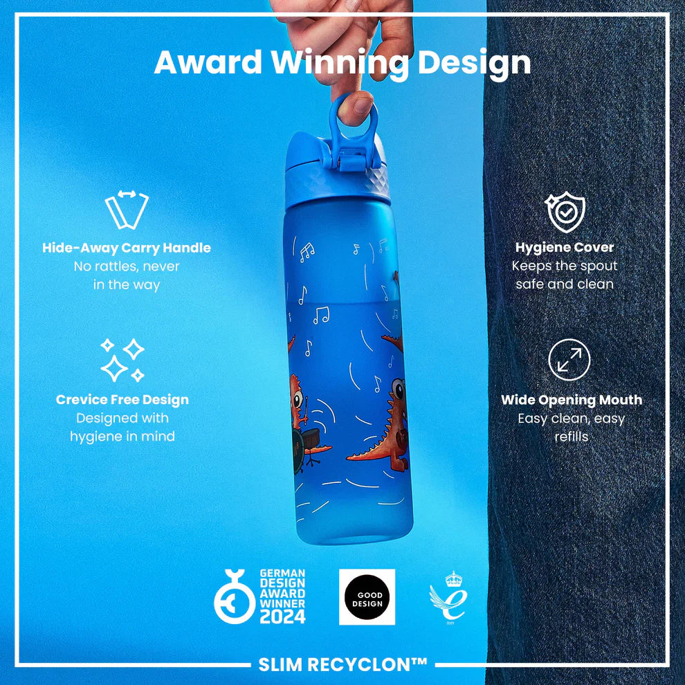 Ion8 Slim Water Bottle Dino Band