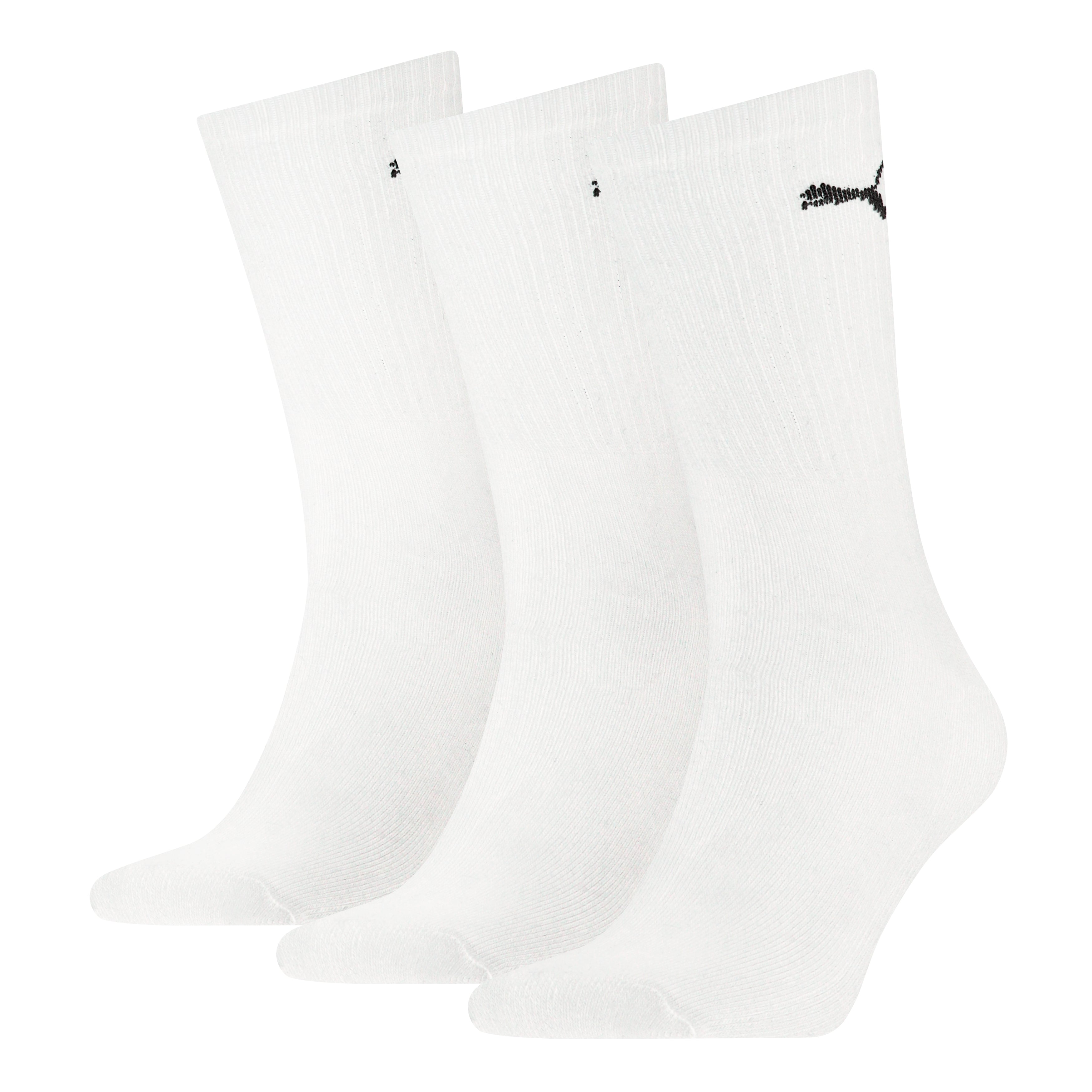 Puma Crew 3pk White x6 New