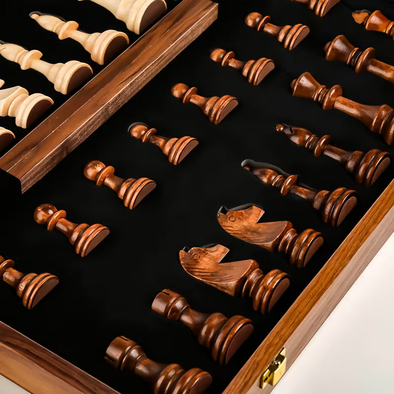 Ashford Gold Knight Chess Set