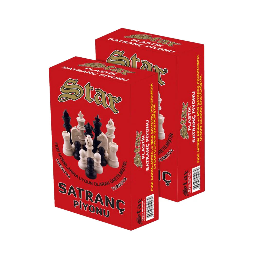 Star Game Tournament Size Plastic Chessmen