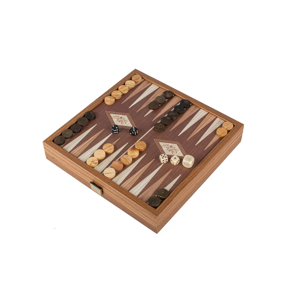 Manopoulos Classic Style 2-in-1 Combo Game Set: Chess & Backgammon