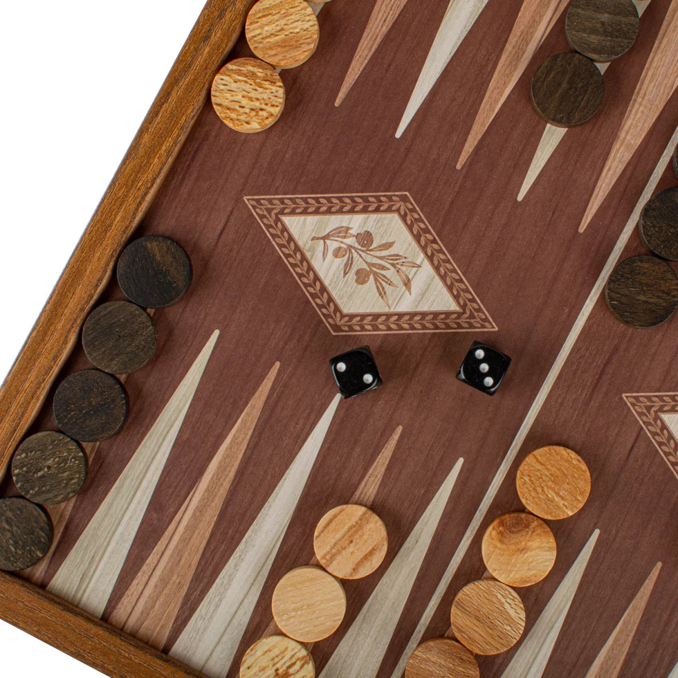 Manopoulos Classic Style 2-in-1 Combo Game Set: Chess & Backgammon
