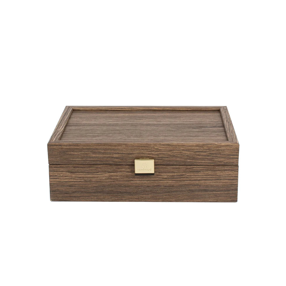 Manopoulos Dark Walnut Wooden Storage Case for Chessmen (7.6cm - 9.5cm King)
