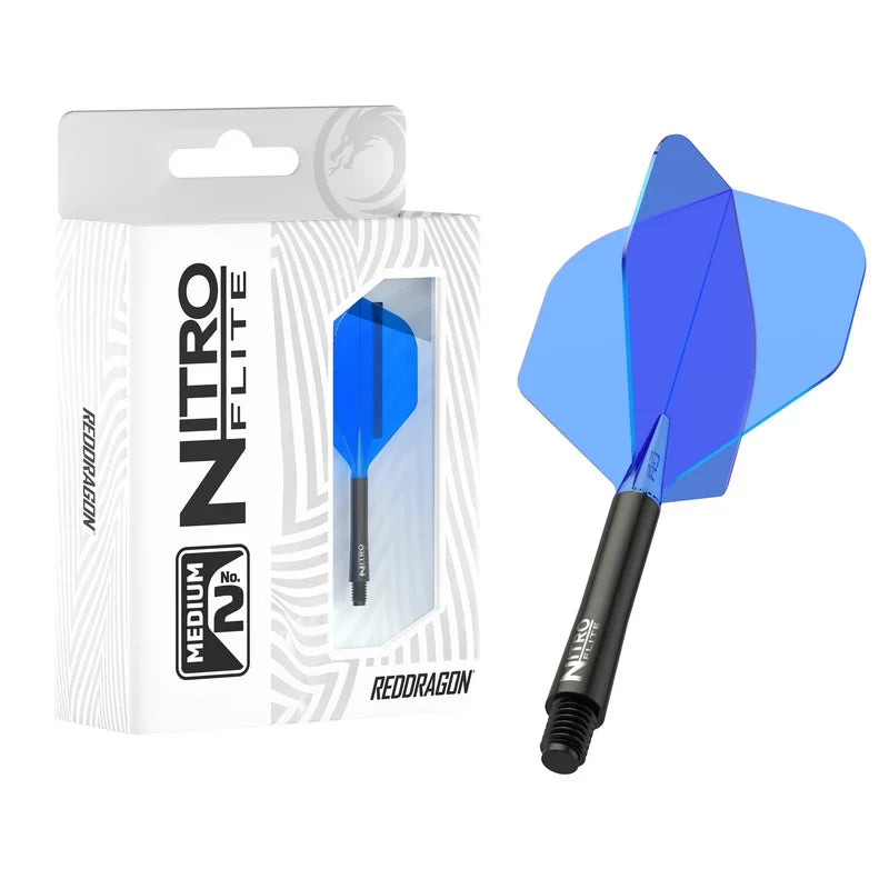 Red Dragon Nitro Flight & Shaft Black Blue Medium #2