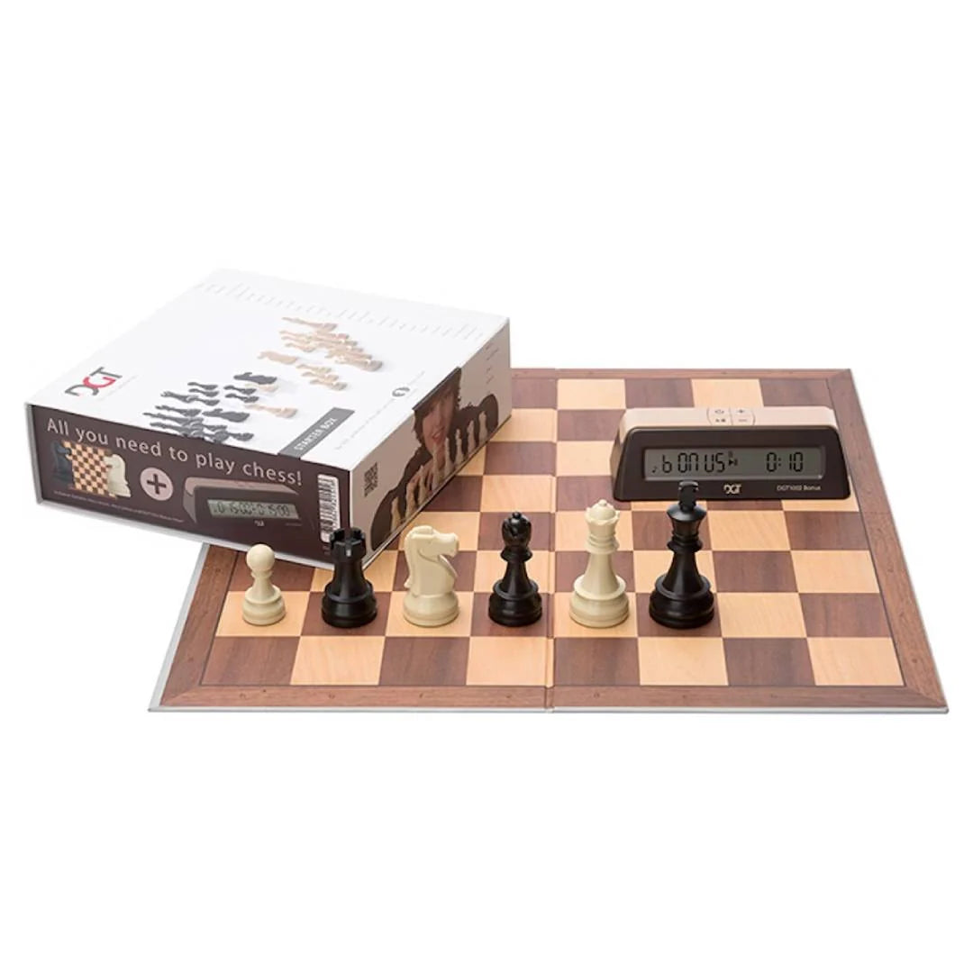 DGT Chess Starter Box Brown (Pieces, Board & DGT1002)